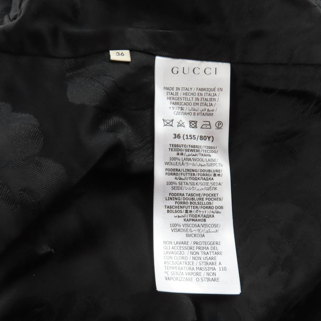Excellent GUCCI Jacket black wool Women 36 731312