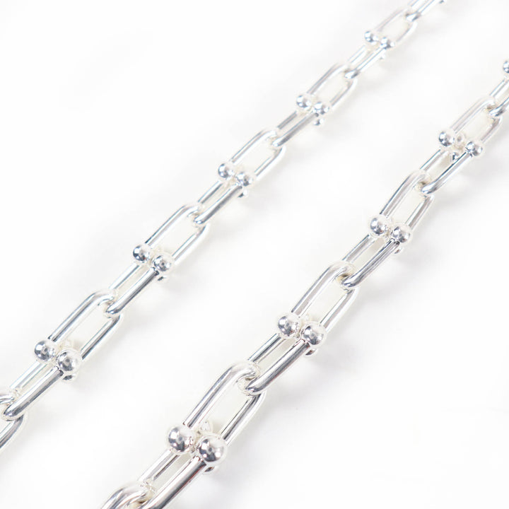 Excellent TIFFANY&Co. Graduated Link Necklace Silver AG925 Women