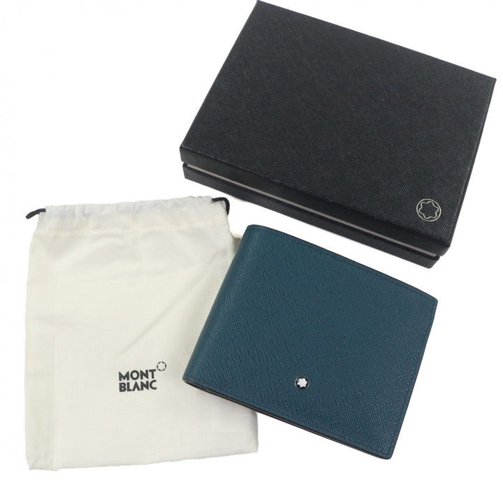 Pristine MONTBLANC Bifold Wallet Salt Real Green system leather mens