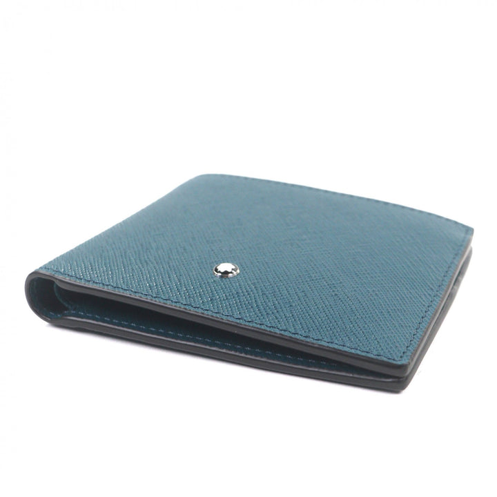 Pristine MONTBLANC Bifold Wallet Salt Real Green system leather mens