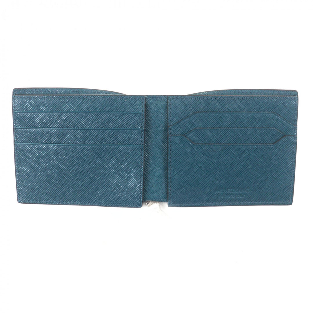 Pristine MONTBLANC Bifold Wallet Salt Real Green system leather mens