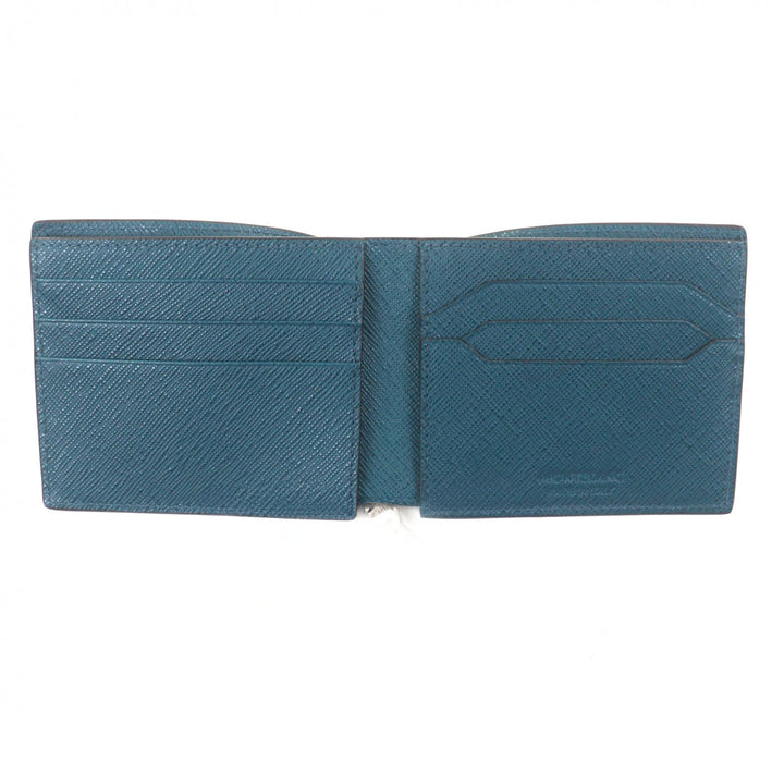 Pristine MONTBLANC Bifold Wallet Salt Real Green system leather mens
