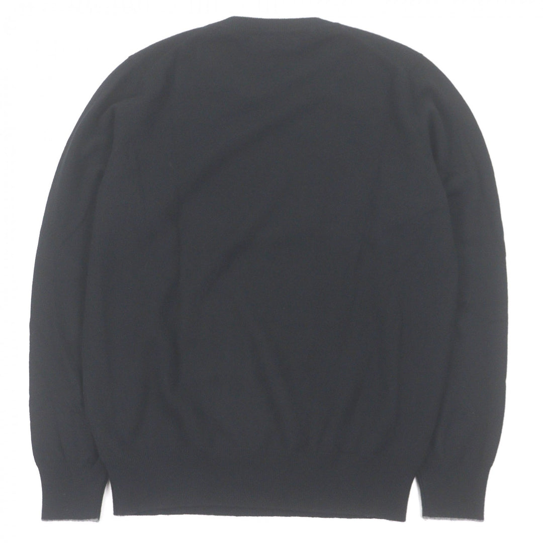 Great Brunello Cucinelli sweater long sleeve knit black cashmere mens 48