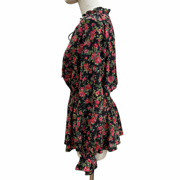 Excellent DOLCE&GABBANA blouse black silk Women 44