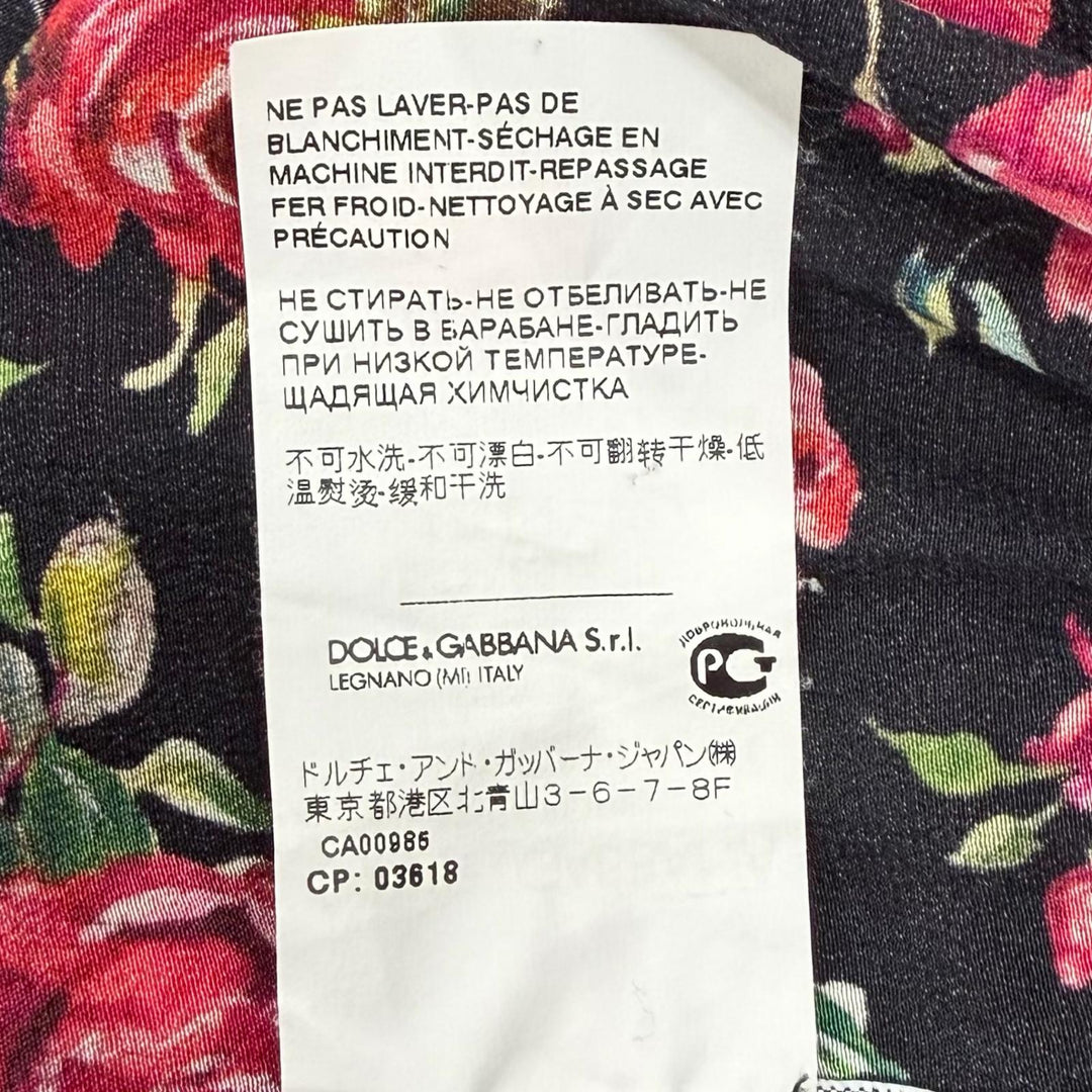Excellent DOLCE&GABBANA blouse black silk Women 44
