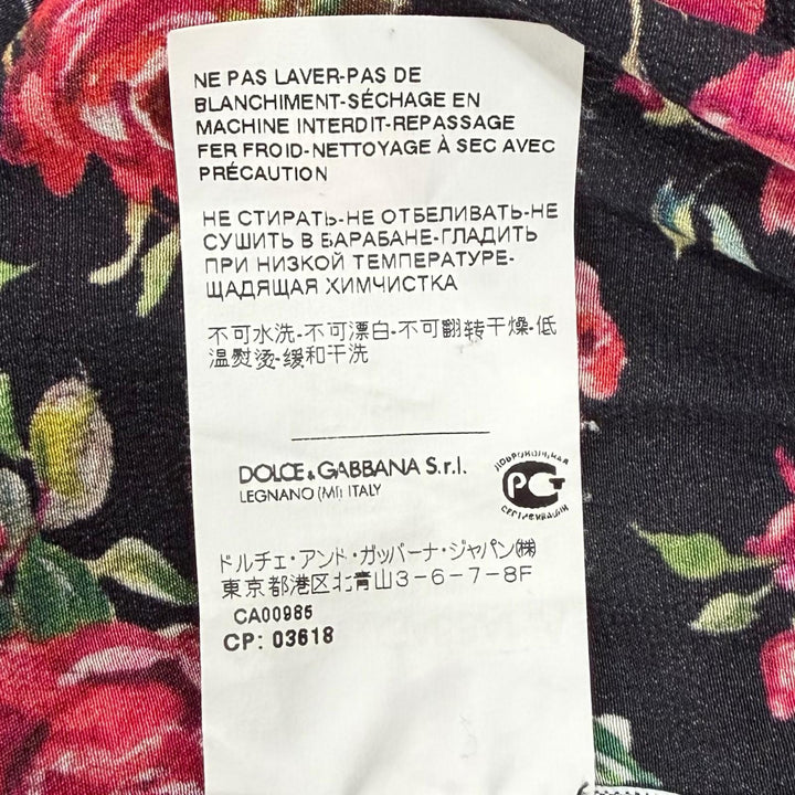 Excellent DOLCE&GABBANA blouse black silk Women 44