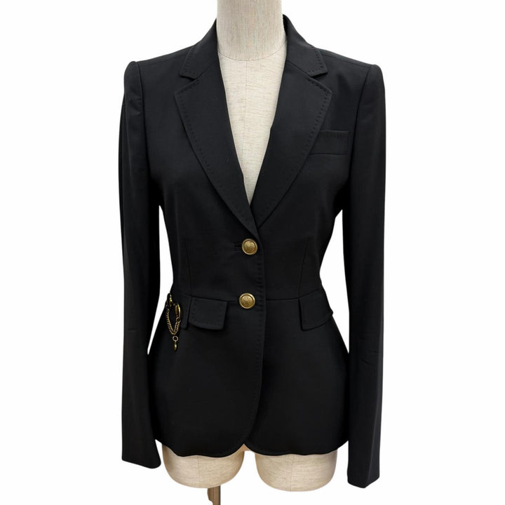Excellent GUCCI tailored jacket black wool Women 38