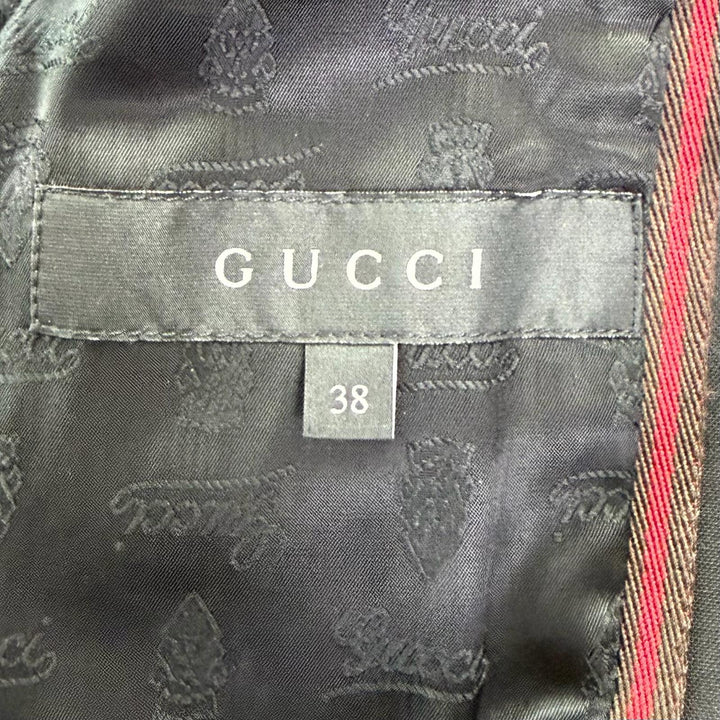 Excellent GUCCI tailored jacket black wool Women 38