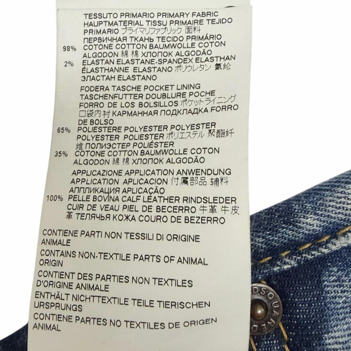 Discounted Great DSQUARED2 Denim pants Cool Guy Jean patchwork Indigo blue