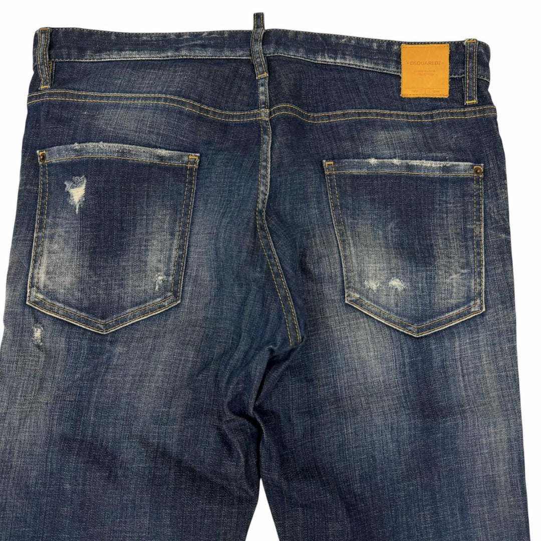 Discounted Great DSQUARED2 Denim pants Cool Guy Jean patchwork Indigo blue