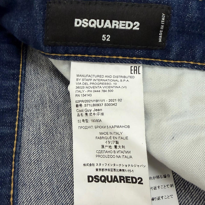 Discounted Great DSQUARED2 Denim pants Cool Guy Jean patchwork Indigo blue