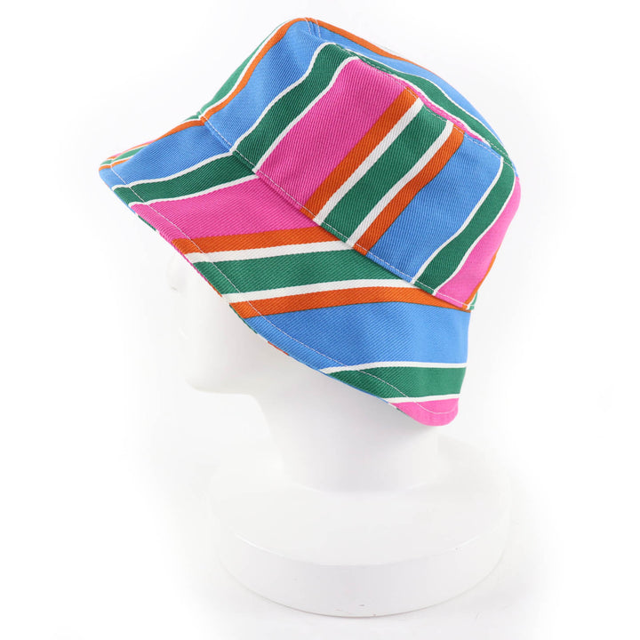 Great MIUMIU hat Logo embroidery bucket hat multicolor cotton Women M 5HC196