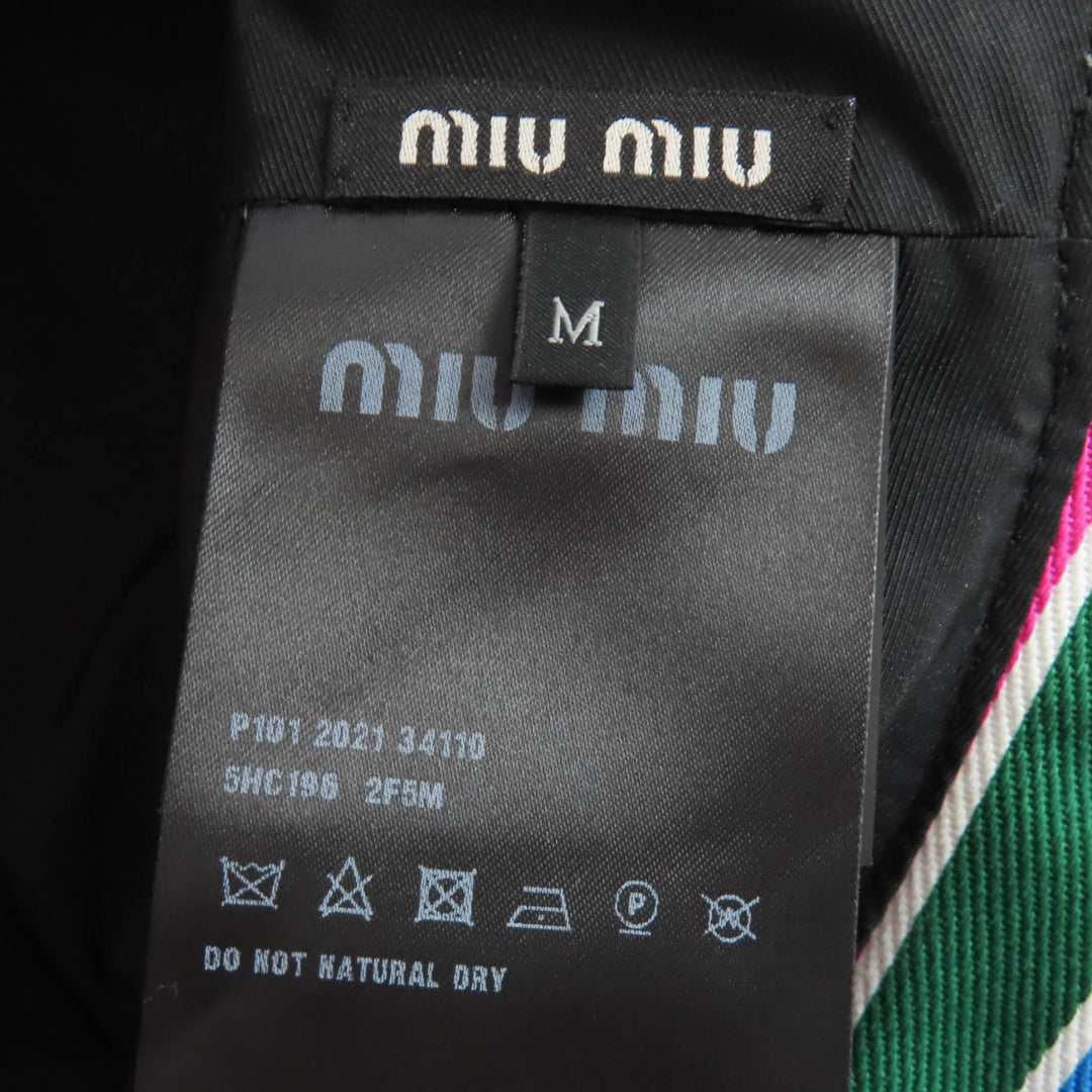 Great MIUMIU hat Logo embroidery bucket hat multicolor cotton Women M 5HC196