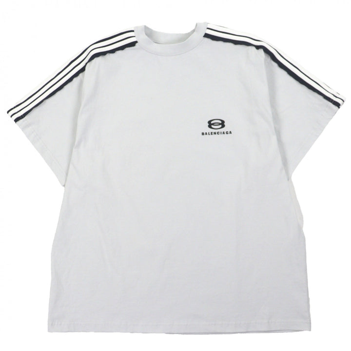 Excellent BALENCIAGA T-shirt Line Logo embroidery Short sleeves 1 829686