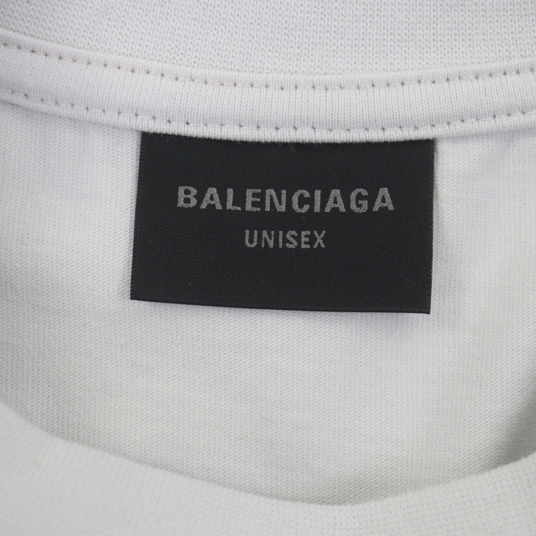 Excellent BALENCIAGA T-shirt Line Logo embroidery Short sleeves 1 829686