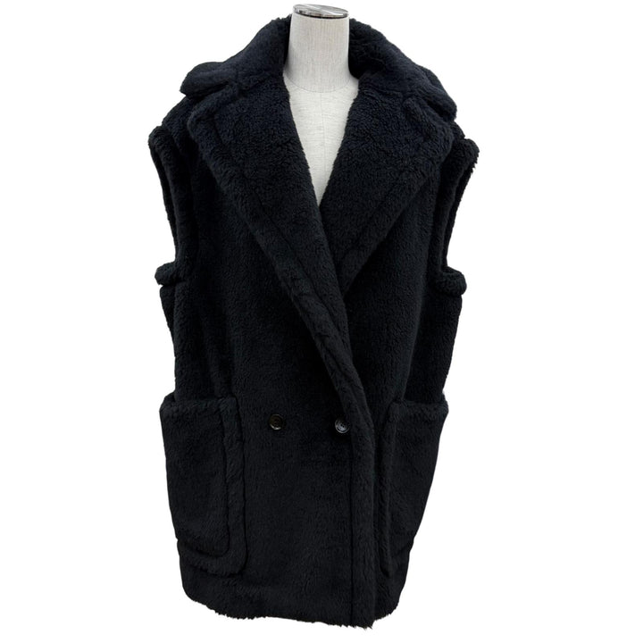 Excellent Max Mara coat BORMIDA teddy bear black alpaca Women 42 25212762536