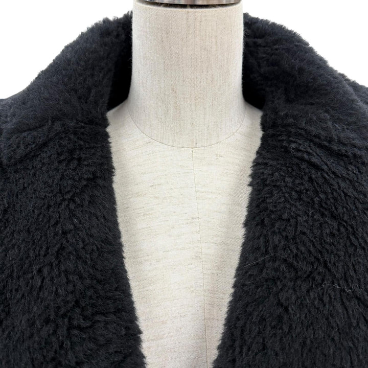 Excellent Max Mara coat BORMIDA teddy bear black alpaca Women 42 25212762536