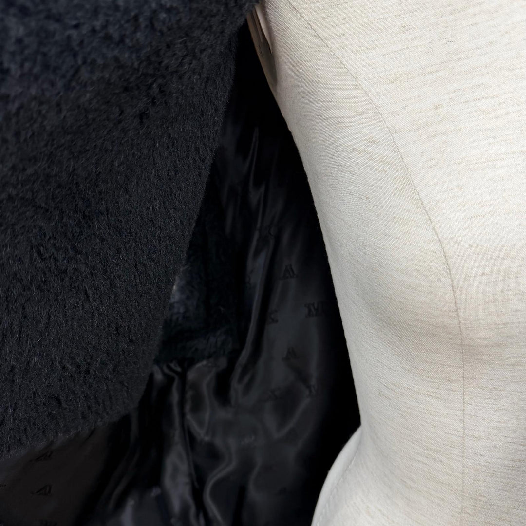 Excellent Max Mara coat BORMIDA teddy bear black alpaca Women 42 25212762536