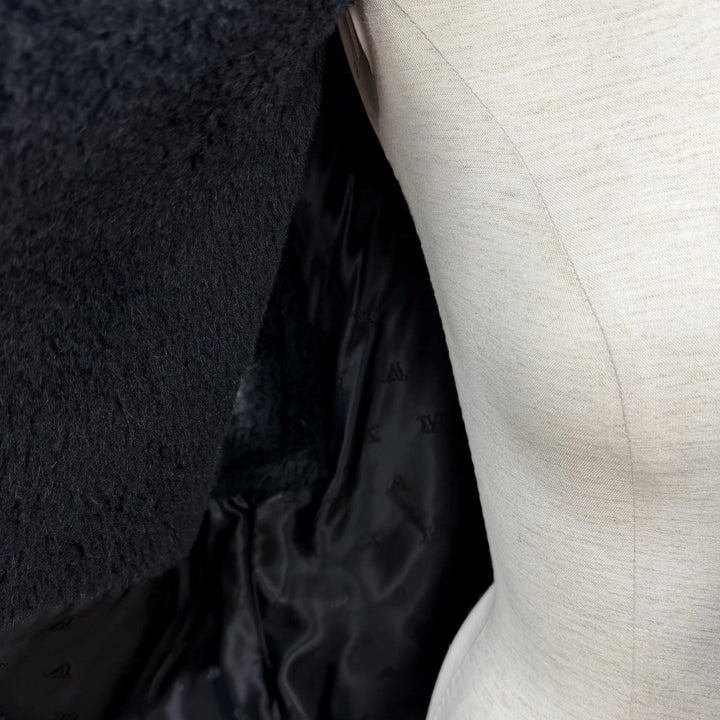 Excellent Max Mara coat BORMIDA teddy bear black alpaca Women 42 25212762536