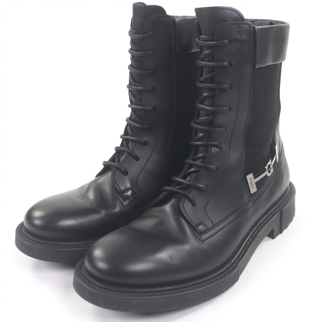 Great Salvatore Ferragamo Ankle boots Gancini Silver Metal Lace-up