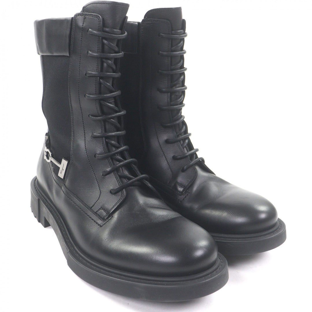 Great Salvatore Ferragamo Ankle boots Gancini Silver Metal Lace-up