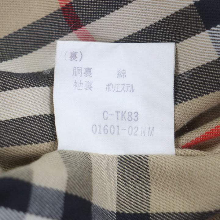 Great Burberrys trench coat Nova check pattern lining jewel beetles cotton mens