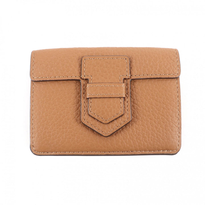 Excellent DELVAUX Tri-fold wallet Presse Trifold Wallet Brown leather AB0561A0Y