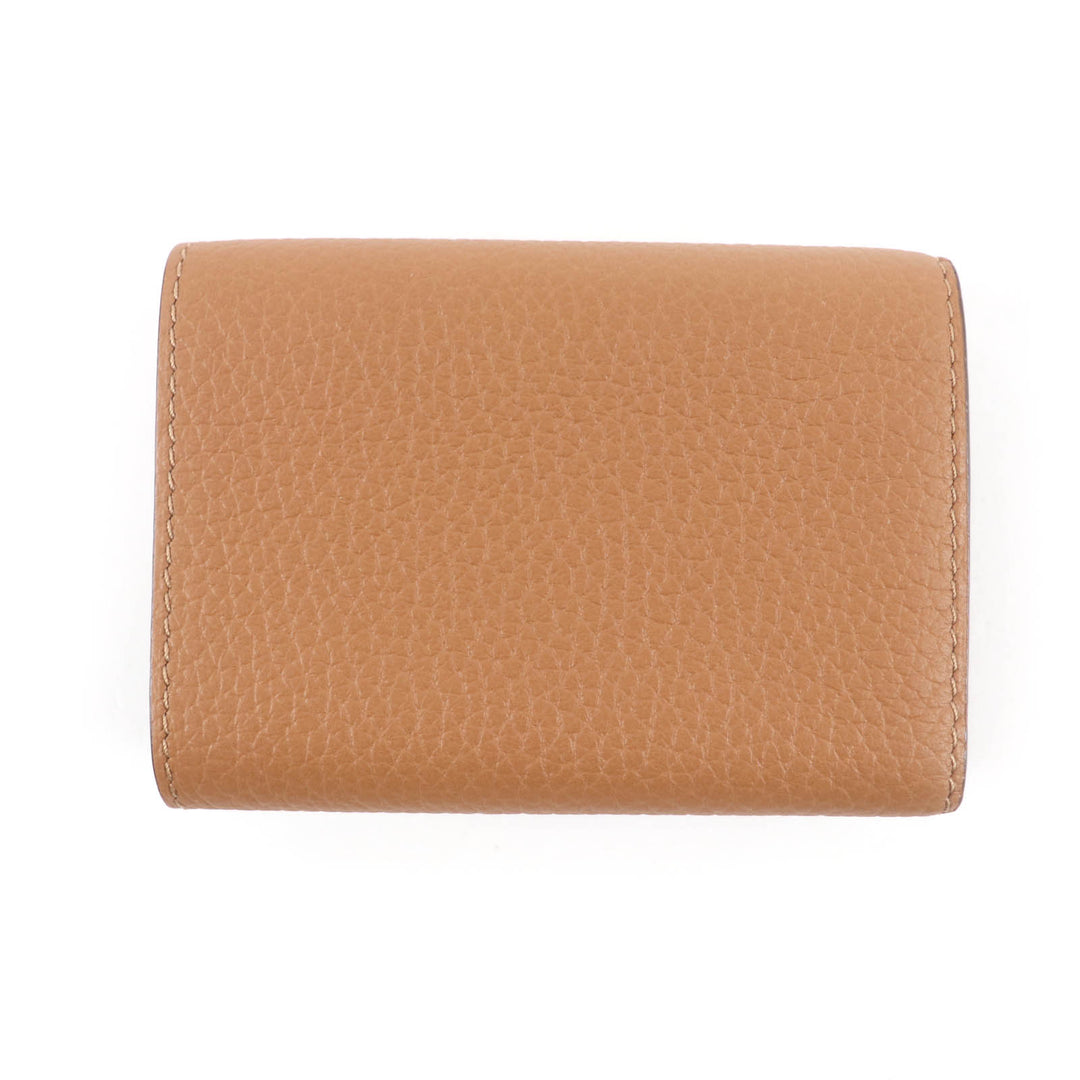 Excellent DELVAUX Tri-fold wallet Presse Trifold Wallet Brown leather AB0561A0Y