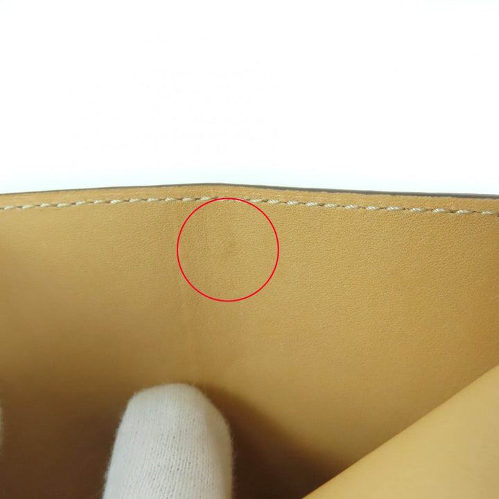 Excellent DELVAUX Tri-fold wallet Presse Trifold Wallet Brown leather AB0561A0Y
