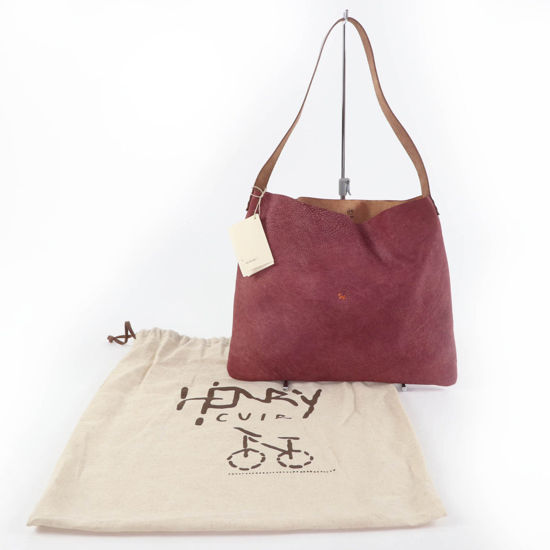 Excellent HENRY CUIR Handbag KYOTO Leather One-Shoulder Bag Pink leather Women