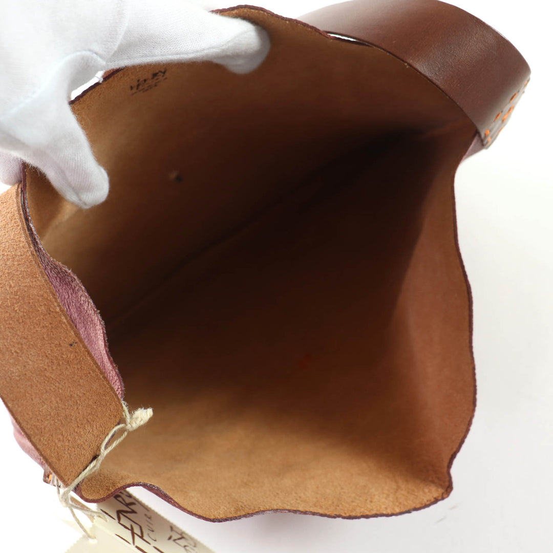 Excellent HENRY CUIR Handbag KYOTO Leather One-Shoulder Bag Pink leather Women