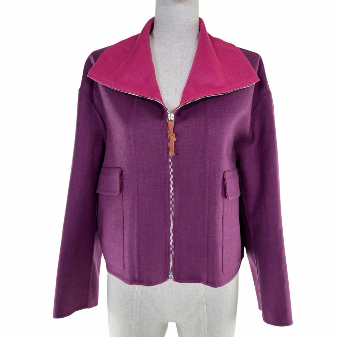 Excellent HERMES Jacket purple cashmere Women 34 3E0207DC