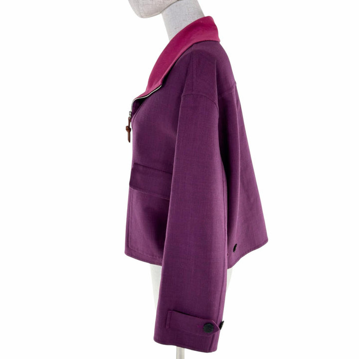 Excellent HERMES Jacket purple cashmere Women 34 3E0207DC