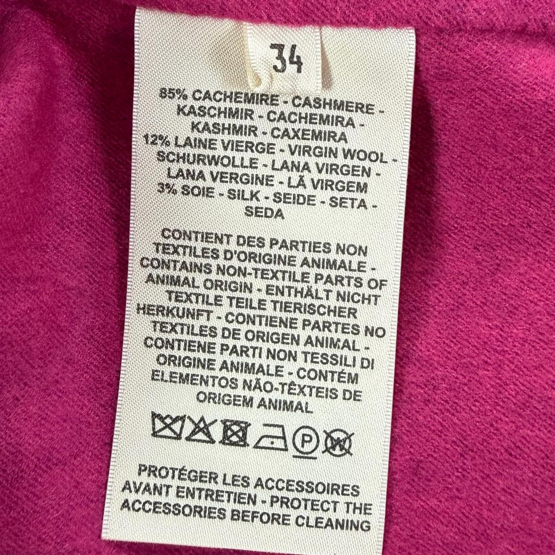 Excellent HERMES Jacket purple cashmere Women 34 3E0207DC