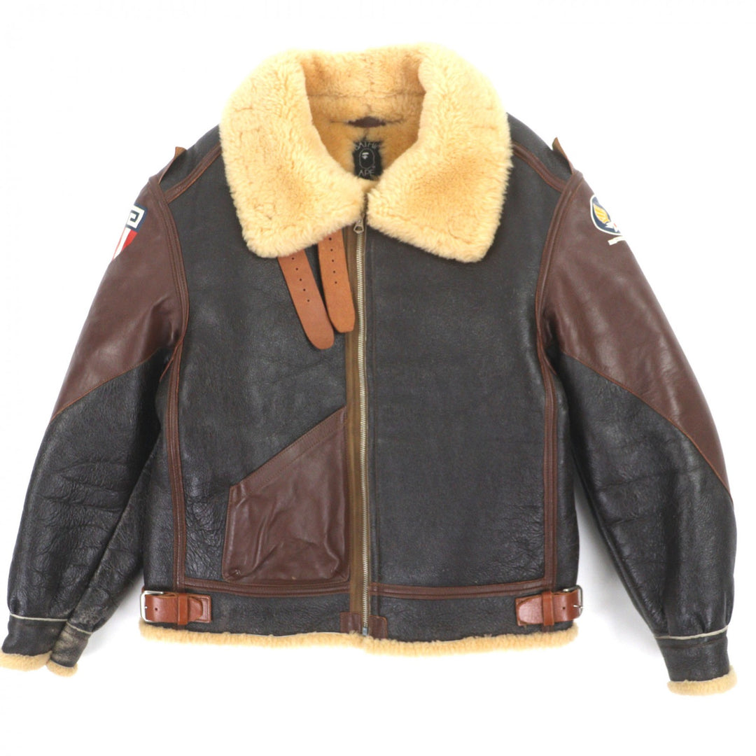Very Good A BATHING APE THE REAL McCOYS B-3 WorldWar II Model Rare flight jacket
