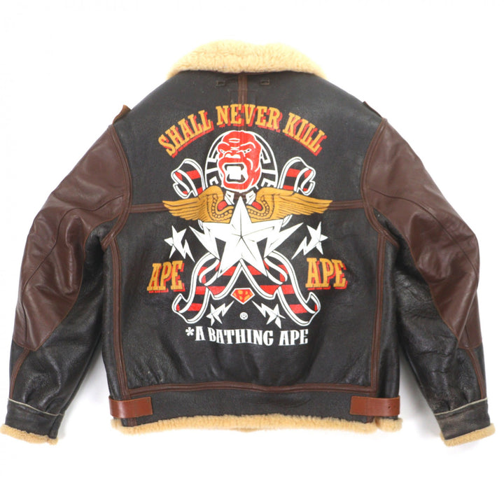 Very Good A BATHING APE THE REAL McCOYS B-3 WorldWar II Model Rare flight jacket