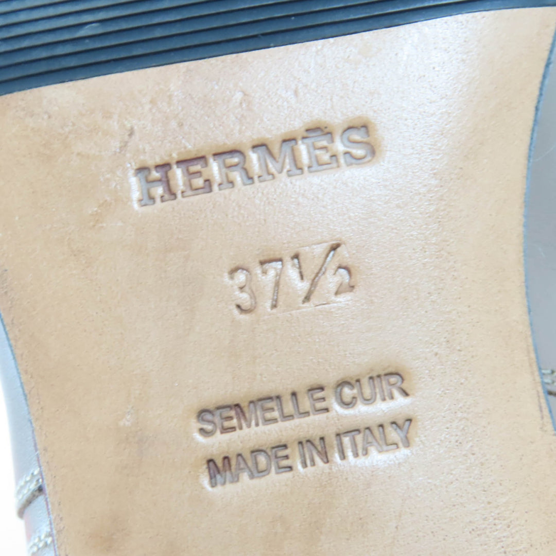 Great HERMES short boots Neo Kelly Buckle Leather Brown leather Women 37.5