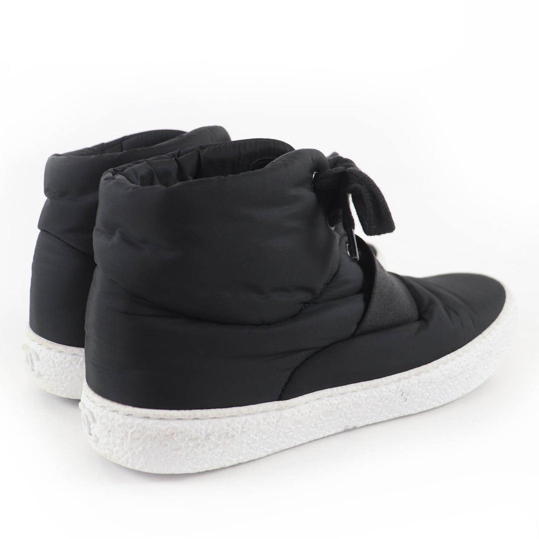 Great CHANEL High cut sneakers COCO Mark fabric black fabric Women 36 G31715