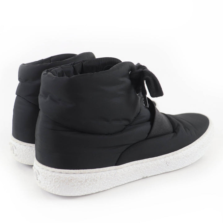 Great CHANEL High cut sneakers COCO Mark fabric black fabric Women 36 G31715