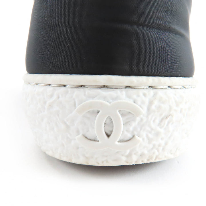 Great CHANEL High cut sneakers COCO Mark fabric black fabric Women 36 G31715