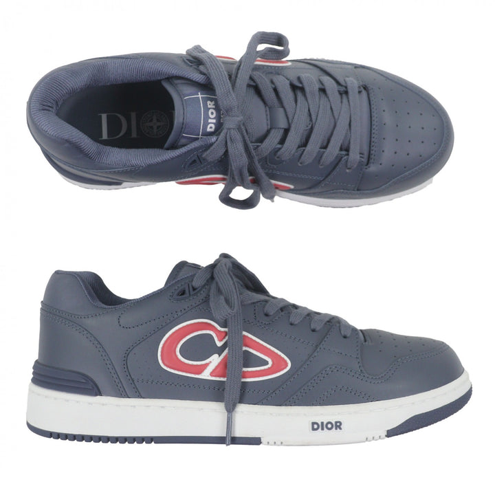 Excellent DIOR STONE ISLAND Low cut sneakers B57 blue leather mens 44