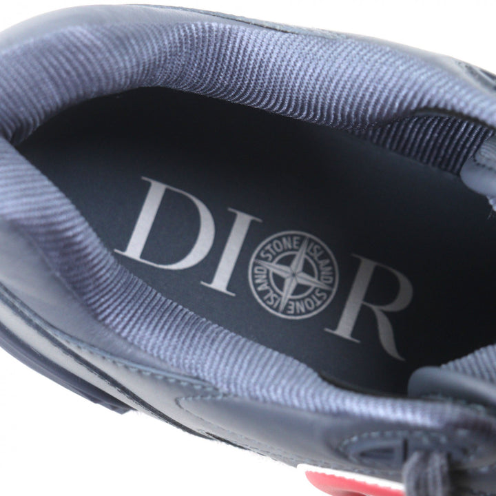 Excellent DIOR STONE ISLAND Low cut sneakers B57 blue leather mens 44