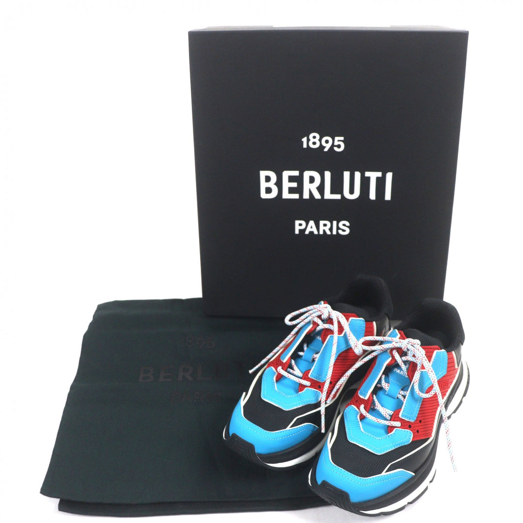 Excellent BERLUTI sneakers GRAVITY Multicolor Unisex black leather mens 4 4781