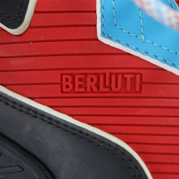Excellent BERLUTI sneakers GRAVITY Multicolor Unisex black leather mens 4 4781