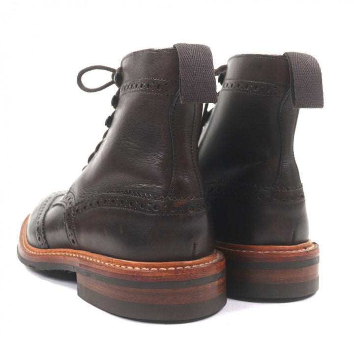 Excellent Tricker's boots Dark brown leather mens 8.5 M7018