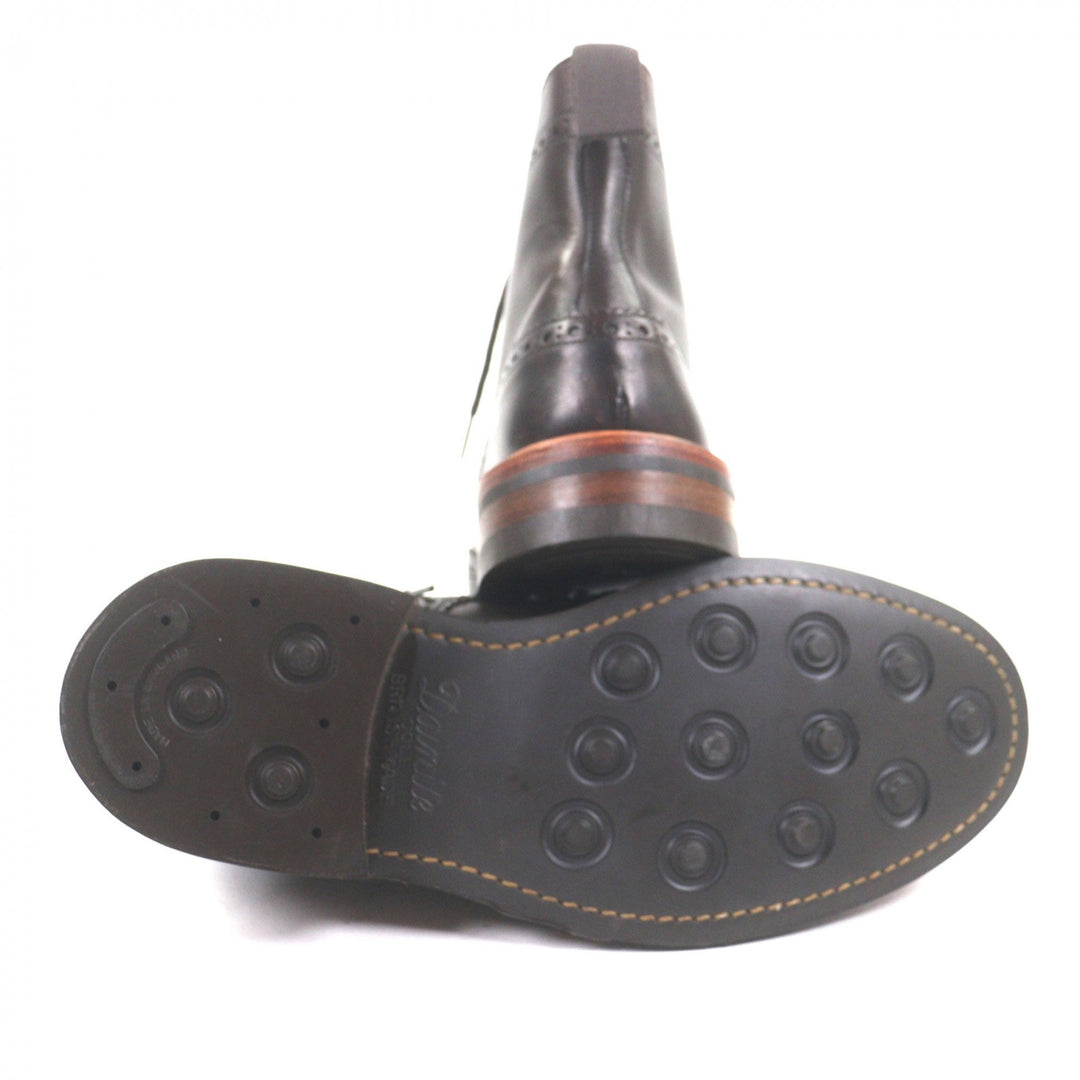 Excellent Tricker's boots Dark brown leather mens 8.5 M7018
