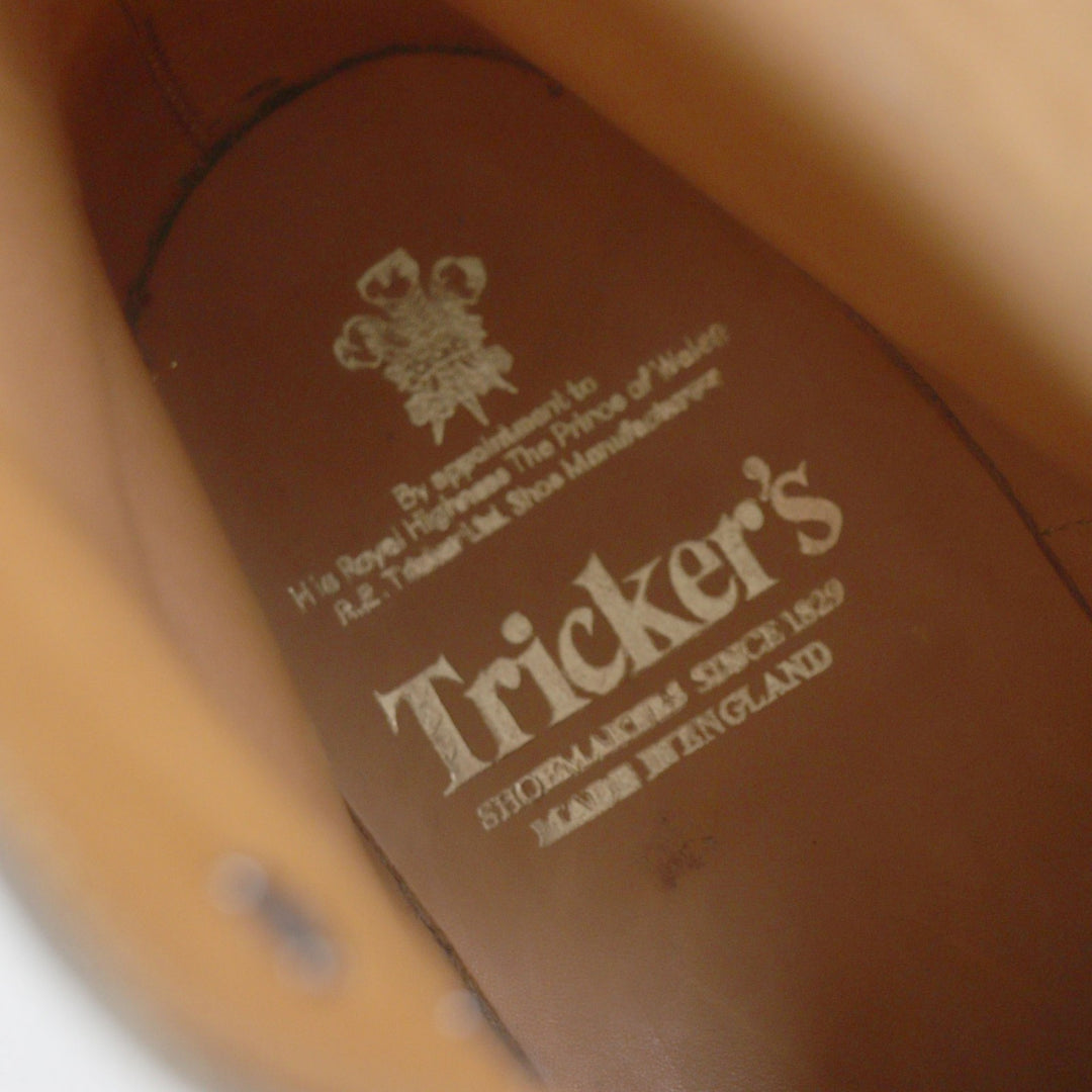 Excellent Tricker's boots Dark brown leather mens 8.5 M7018