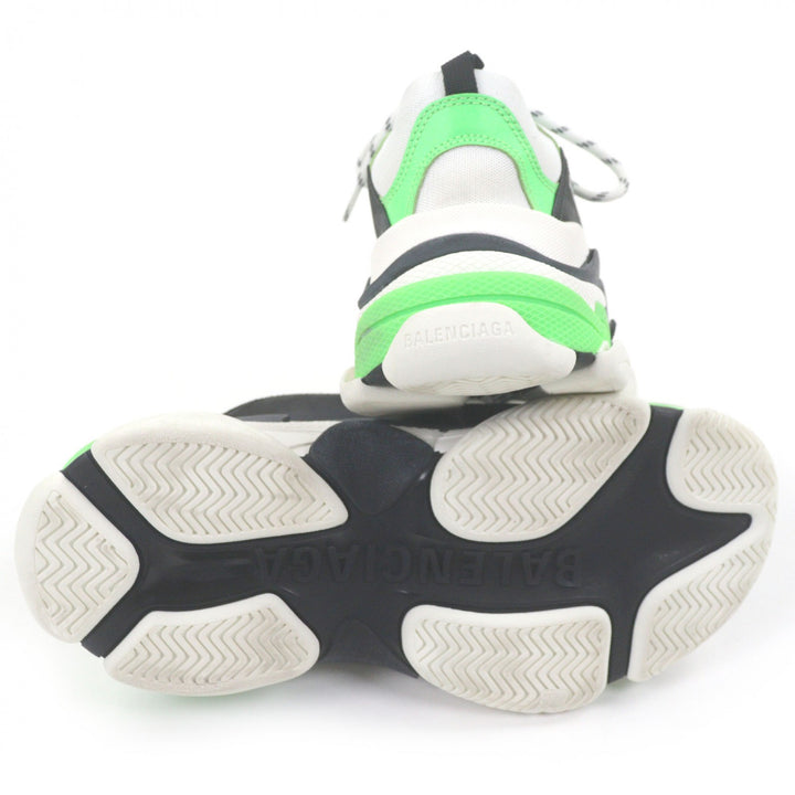 Excellent BALENCIAGA Low cut sneakers Triple S Distressed dad shoes white mesh
