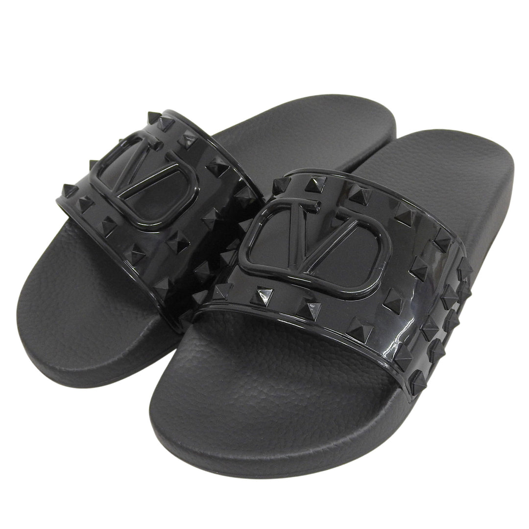 Pristine Valentino Garavani Sandals black rubber mens 40