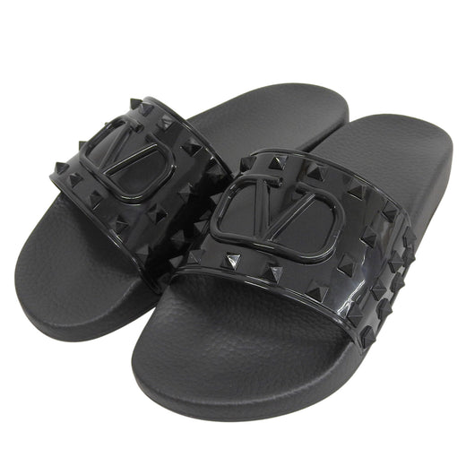 Pristine Valentino Garavani Sandals black rubber mens 40